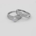 حلقه و پشت حلقه نقره زنانه طرح اترا - Image 3