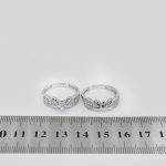 حلقه و پشت حلقه نقره زنانه طرح ربکا - Image 4