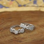 حلقه و پشت حلقه نقره زنانه طرح ربکا - Image 3