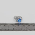 انگشتر توپاز الماس تراش نقره زنانه طرح غنچه - Image 4