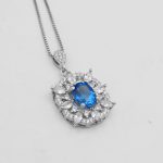 گردنبند توپاز الماس تراش زنانه نقره طرح آوا - Image 3