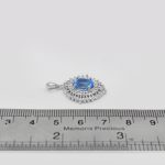 گردنبند توپاز الماس تراش زنانه نقره طرح سهیلا - Image 4