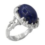 انگشتر لاجورد نقره مردانه دست ساز طرح برنا