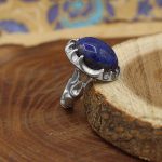 انگشتر لاجورد نقره مردانه دست ساز طرح برنا - Image 2