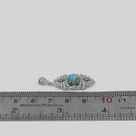 گردنبند فیروزه نیشابوری نقره زنانه طرح مهتاب - Image 4