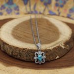 گردنبند فیروزه نیشابوری نقره زنانه طرح محبوبه - Image 2