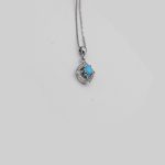 گردنبند فیروزه نیشابوری نقره زنانه طرح طاهره - Image 3