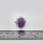 انگشتر آمیتیست نقره زنانه طرح بالجا - Image 4