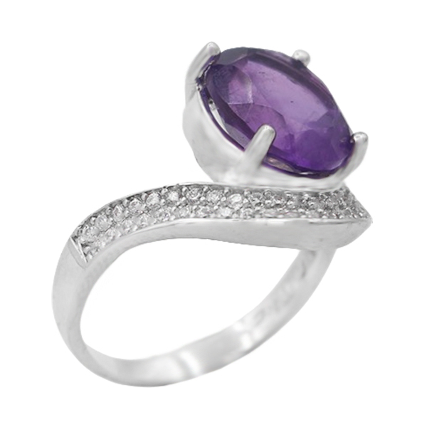 3-1-233 amethyst-hedyeh-woman-ring(1) انواع انگشتر آمیتیست دخترانه اصل