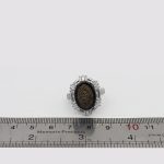 انگشتر عقیق مشکی نقره زنانه طرح سعیده + حرز امام جواد (ع) + آیت الکرسی - Image 4