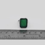 انگشتر عقیق سبز نقره مردانه طرح زهیر - Image 4