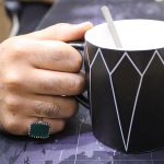 انگشتر عقیق سبز نقره مردانه طرح زهیر - Image 5