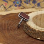 انگشتر عقیق سرخ نقره مردانه طرح زهیر - Image 2