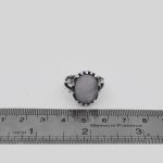 انگشتر عقیق کبود یمنی نقره مردانه طرح مسیح - Image 4