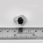 انگشتر عقیق مشکی نقره زنانه طرح لطیفه - Image 4