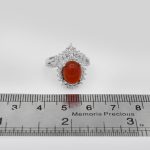 انگشتر عقیق سرخ نقره زنانه طرح تاج الملوک - Image 4