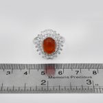 انگشتر عقیق سرخ نقره زنانه طرح ملکه - Image 4