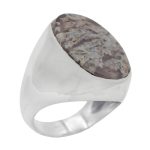 انگشتر عقیق شجر نقره مردانه دست ساز طرح عنایت