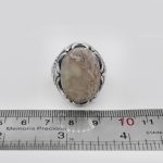 انگشتر عقیق شجر نقره مردانه دست ساز طرح گندم - Image 4