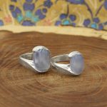 انگشتر ست عقیق کبود یمنی دست ساز طرح سدره - Image 3