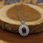 گردنبند عقیق سرخ نقره زنانه طرح سیما - Image 2