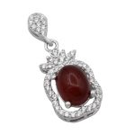 گردنبند عقیق سرخ نقره زنانه طرح گلاره