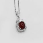 گردنبند عقیق سرخ نقره زنانه طرح گلاره - Image 3