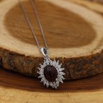 گردنبند عقیق سرخ نقره زنانه طرح اسرا - Image 2