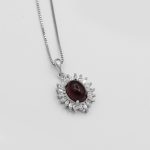 گردنبند عقیق سرخ نقره زنانه طرح اسرا - Image 3