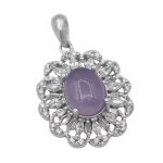 گردنبند عقیق کبود یمنی نقره زنانه طرح بیتا