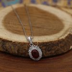 گردنبند عقیق سرخ نقره زنانه طرح ریما - Image 3