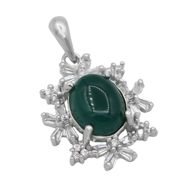 4-3-572zoleykha-green-agate-necklace (1) گردنبند عقیق سبز زنانه نقره