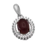 گردنبند عقیق سرخ نقره زنانه طرح مدوسا