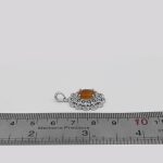 گردنبند عقیق پرتقالی یمنی نقره زنانه طرح رها - Image 4