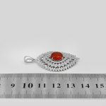 گردنبند عقیق سرخ یمنی نقره زنانه طرح مانلی - Image 4