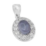 گردنبند عقیق کبود یمنی نقره زنانه طرح تانیا