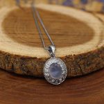 گردنبند عقیق کبود یمنی نقره زنانه طرح تانیا - Image 2