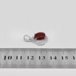 گردنبند عقیق سرخ یمنی نقره زنانه طرح شیرین - Image 4