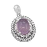 گردنبند عقیق کبود نقره زنانه طرح نازنین