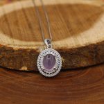گردنبند عقیق کبود نقره زنانه طرح نازنین - Image 2