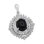 گردنبند عقیق مشکی نقره زنانه طرح مهسا