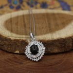 گردنبند عقیق مشکی نقره زنانه طرح مهسا - Image 2