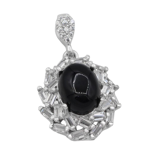4-3-591 black-agate-parvaneh-necklace(1) گردنبند عقیق سیاه زنانه نقره