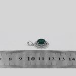 گردنبند عقیق سبز نقره زنانه طرح دنیا - Image 4