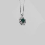 گردنبند عقیق سبز نقره زنانه طرح لیان 2 - Image 3