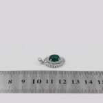 گردنبند عقیق سبز نقره زنانه طرح گلی - Image 4