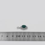 گردنبند عقیق سبز نقره زنانه طرح جواهر - Image 4