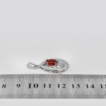 گردنبند عقیق سرخ یمنی نقره زنانه طرح آتوسا - Image 4