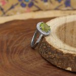 انگشتر زبرجد الماس تراش نقره زنانه طرح آتنه - Image 3