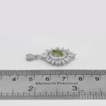 گردنبند زبرجد الماس تراش نقره زنانه طرح صحرا - Image 4